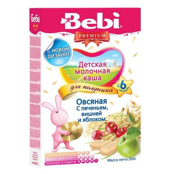 Каша Беби (Bebi) Премиум для полдника молочная овсяная с печеньем вишней и яблоком 6 мес. 200г упак. Каша Беби (Bebi) Премиум для полдника молочная овсяная с печеньем вишней и яблоком 6 мес. 200г упак.