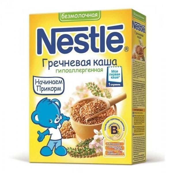 Каша Nestle гречневая с бифидобактериями с витаминами и минералами 4 мес. 200г упак.