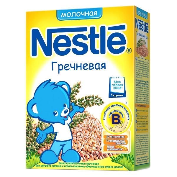 Каша Nestle молочная гречневая с бифидобактериями с витаминами и минералами 4 мес. 250г упак.