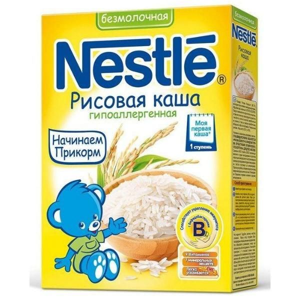 Каша Nestle рисовая с бифидобактериями с витаминами и минералами 4 мес. 200г упак.