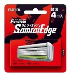 Кассеты Feather запасные с тройным лезвием для станка F-System Samurai Edge 4шт. упак.