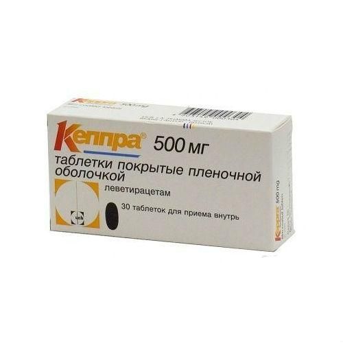 Кеппра таблетки 0.5 г, 30 шт.