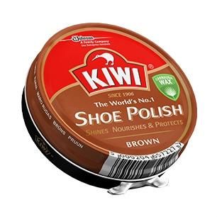 Kiwi Крем для обуви Shoe Polish в банке коричневый 50 мл