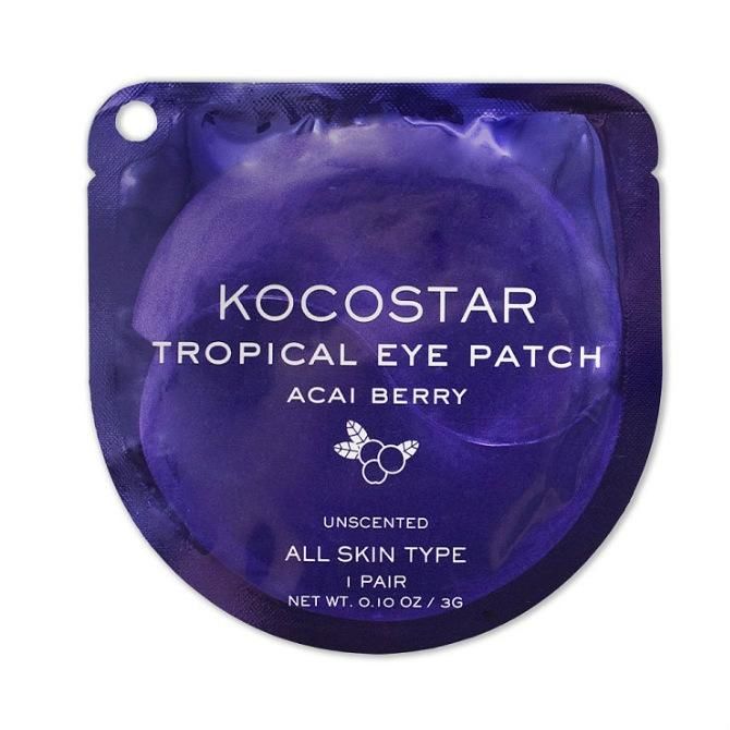 Kocostar Патчи гидрогелевые для глаз Тропические фрукты Ягоды Асаи Eye Patch Acai Berry 1 пара/2 шт.