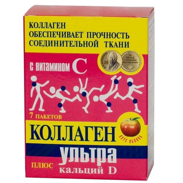 Коллаген Ультра плюс Кальций D3 пакетики 8 г, 7 шт. Яблоко Коллаген Ультра плюс Кальций D3 пакетики 8 г, 7 шт. Яблоко