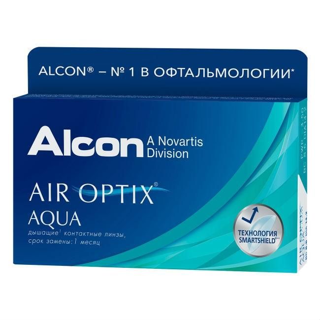 Контактные линзы Air Optix Aqua на месяц -0.50 6шт.