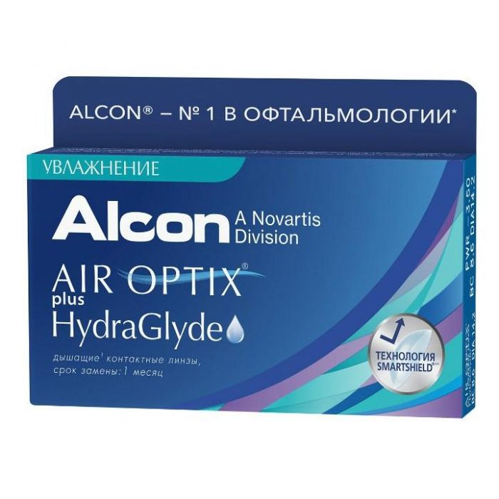 Контактные линзы Air Optix Plus HydraGlyde -2.25 3шт.