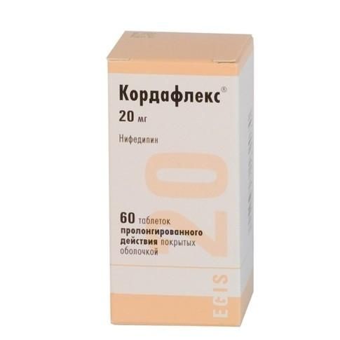Кордафлекс таблетки покрыт.плен.об. пролонг. 20 мг 60 шт.