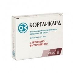 Коргликард ампулы 0.06%, 1 мл, 10 шт.