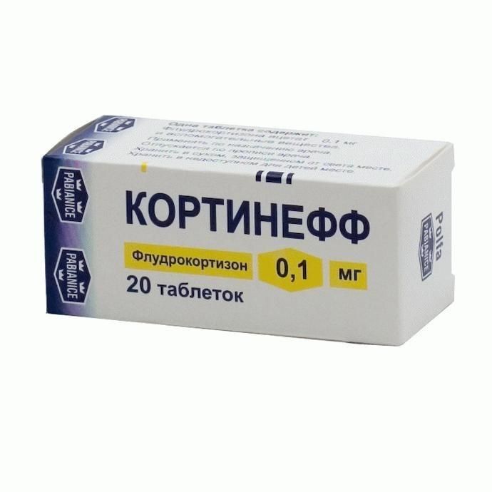 Кортинефф таблетки 0.1 мг, 20 шт.