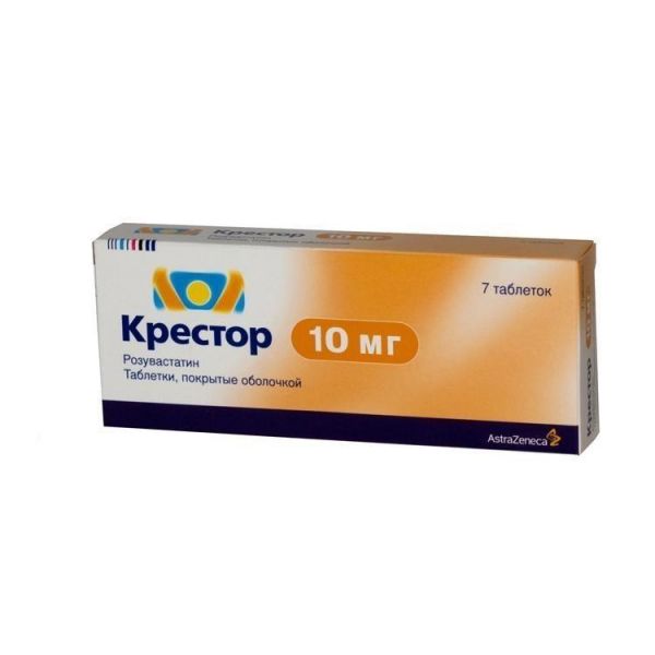 Крестор таблетки 10 мг, 7 шт. Крестор таблетки 10 мг, 7 шт.