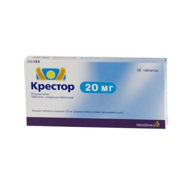 Крестор таблетки 20 мг, 28 шт. Крестор таблетки 20 мг, 28 шт.