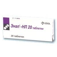 Энап-нл 20 12.5мг+20мг таб. х20