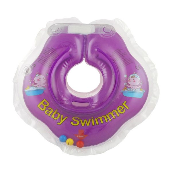 Круг для плавания Baby Swimmer фиолетовый (полуцвет+погремушка) BS02F-B 1 шт.