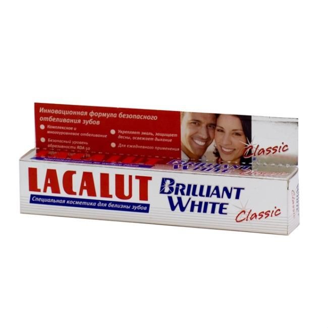 Lacalut Brilliant white classic зубная паста 50 мл