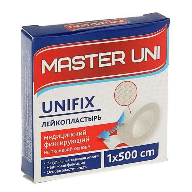 Лейкопластырь Master Uni Unfix на тканевой основе 1х500 см