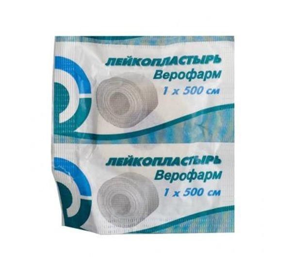 Лейкопластырь Верофарм 1х500 см Лейкопластырь Верофарм 1х500 см
