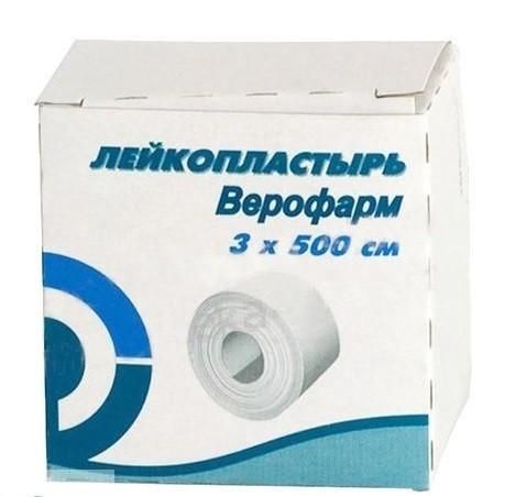 Лейкопластырь Верофарм 3х500 см пласт.пенал Лейкопластырь Верофарм 3х500 см пласт.пенал