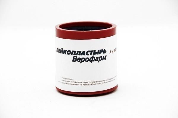 Лейкопластырь Верофарм 5х500 см Лейкопластырь Верофарм 5х500 см