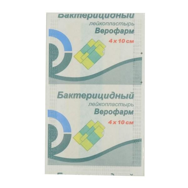 Лейкопластырь Верофарм бактерицидный 4х10 см Лейкопластырь Верофарм бактерицидный 4х10 см