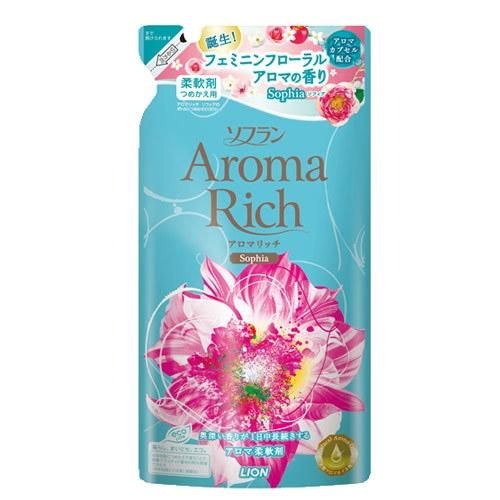 Lion кондиционер для белья Soflan Aroma Rich Sophia с ароматом натур масел мягкая упак. 450 мл