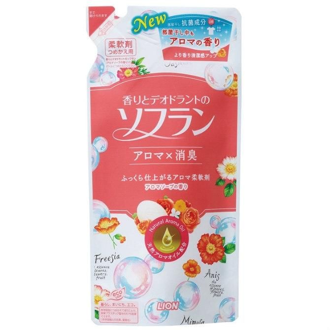 Lion Soflan Aroma Natura Кондиционер для белья с натуральным ароматом цветочного мыла 480мл