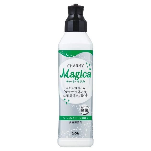 Lion Жидкость для мытья посуды Charmy Magica herbal Green aroma body аромат зеленые травы 230мл