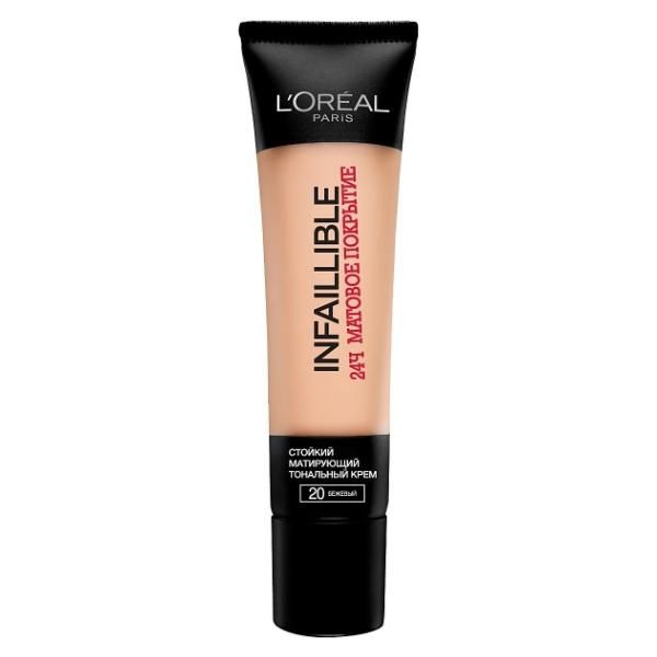 Loreal Infaillible Тональный крем 35мл 24Ч матовое покрытие 20 бежевый