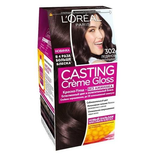 Loreal Краска для волос Casting Creme Gloss 302 Лед. Фрап
