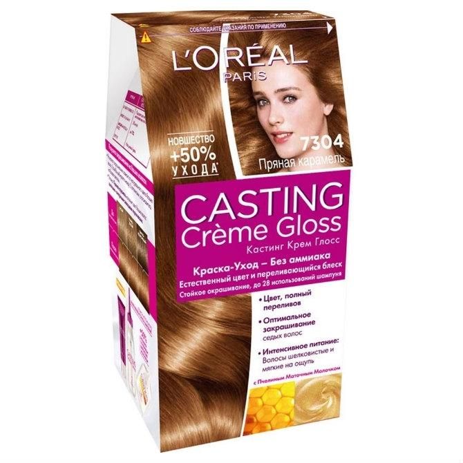 Loreal Краска для волос Casting Creme Gloss 7.304 Пряная карамель