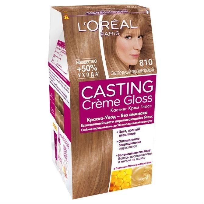 Loreal Краска для волос Casting Creme Gloss 810 Светло-русый перламутровый