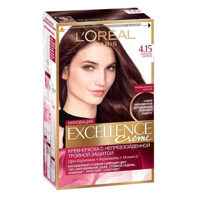 Loreal Краска для волос Excellence 4.15 Морозный шоколад