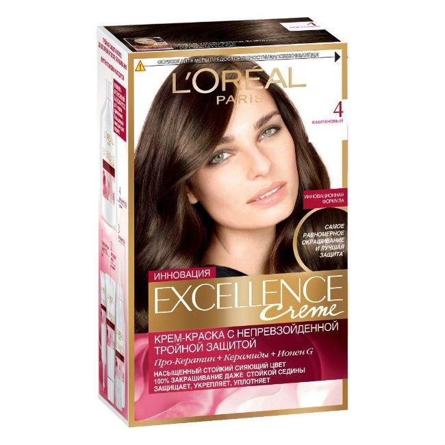 Loreal Краска для волос Excellence 4 Каштановый