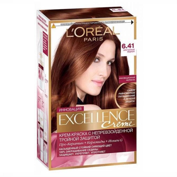 Loreal Краска для волос Excellence 6.41 Элегантный медный