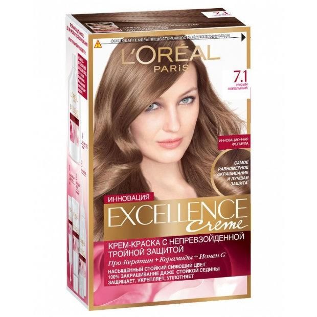 Loreal Краска для волос Excellence 7.1 Русый пепельный