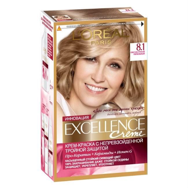 Loreal Краска для волос Excellence 8.1 Светло-русый пепелельный