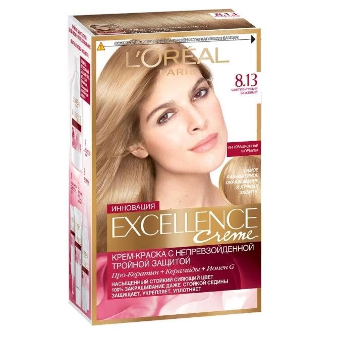 Loreal Краска для волос Excellence 8.13 Светло-русый бежевый