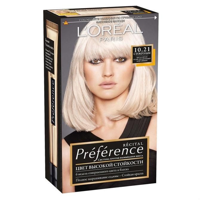 Loreal Краска для волос Preference 10.21 Стокгольм светло-светло русый перламутровый