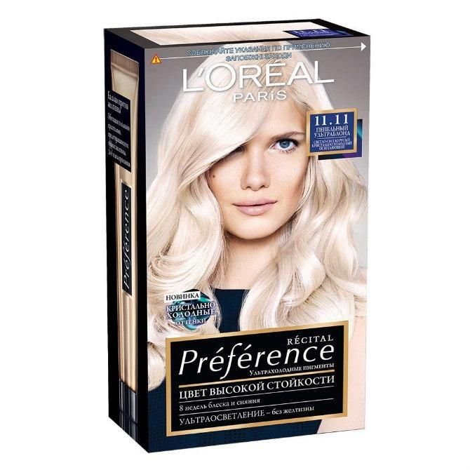 Loreal Краска для волос Preference 11.11 Ультраблонд пепельный