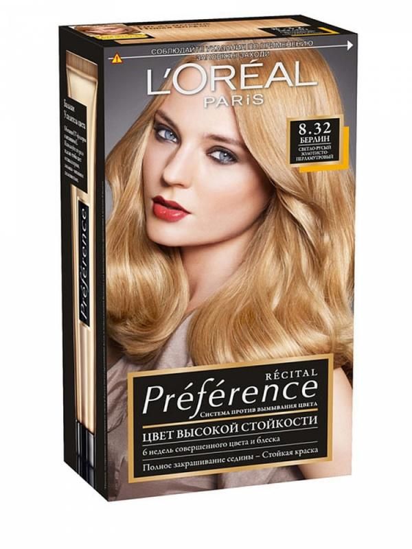 Loreal Краска для волос Preference 8.32 Берлин светло-русый золотисто-перламутровый