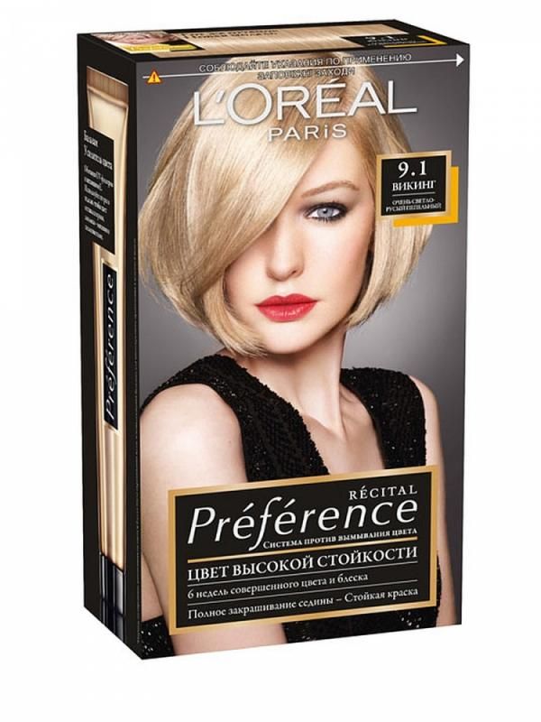 Loreal Краска для волос Preference 9.1 Викинг очень светло-русый пепельный