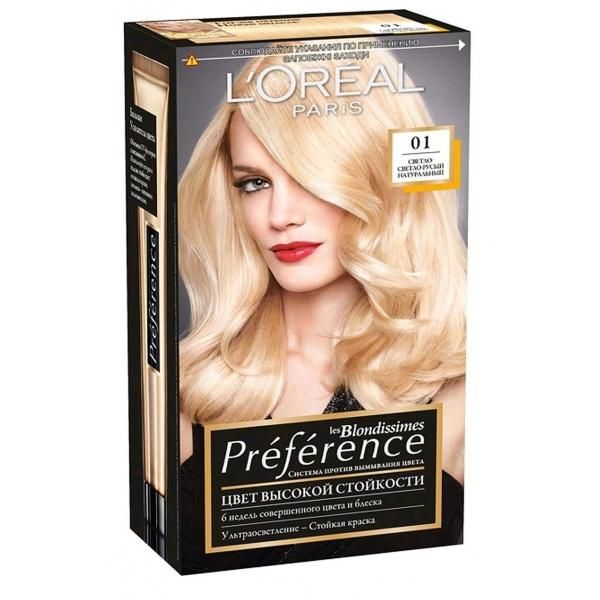 Loreal Краска для волос Preference Blondissimes 01 cветло-светло-русый натуральный