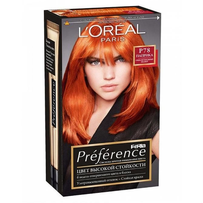 Loreal Краска для волос Preference Feria P78 Паприка очень интенсивный медный