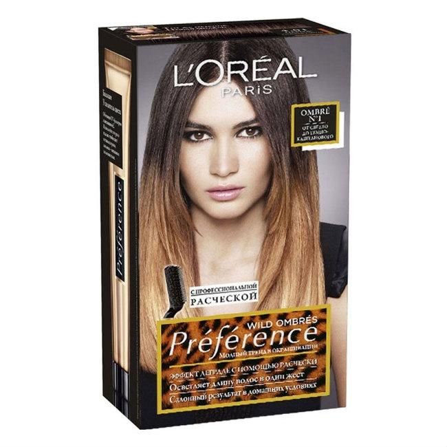 Loreal Краска для волос Preference Wild Ombres 01 от светло до темно-каштанового