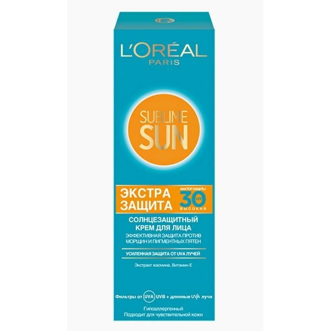 Loreal Sublime Sun Крем для лица SPF30 75мл