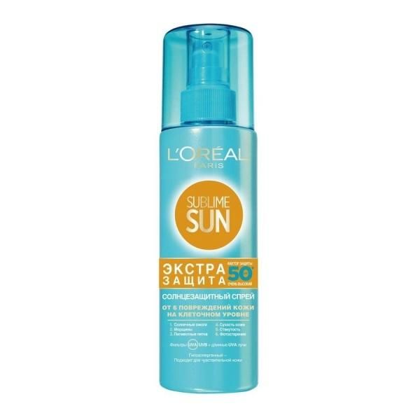 Loreal Sublime Sun Спрей SPF50 Экстра защита 200мл