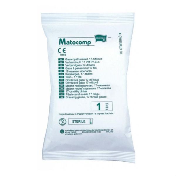 Марля Матопат Matocomp стерильная 17 нитей 1 м х 1 м инд упак. 1 шт.