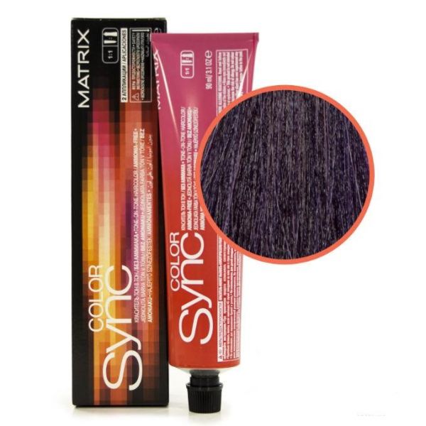 Matrix Color Sync Крем-краска 4A шатен пепельный