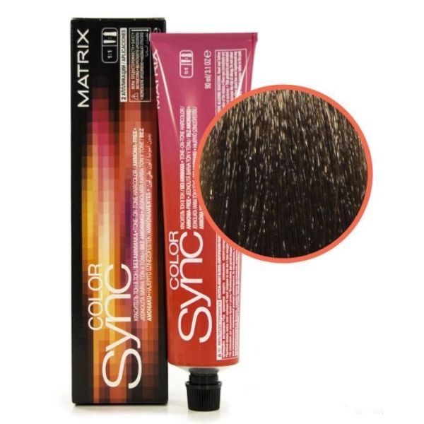 Matrix Color Sync Крем-краска 5MM светлый шатен мокка мокка