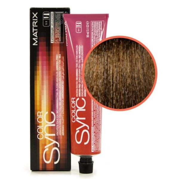Matrix Color Sync Крем-краска 5WM светлый шатен теплый мокка